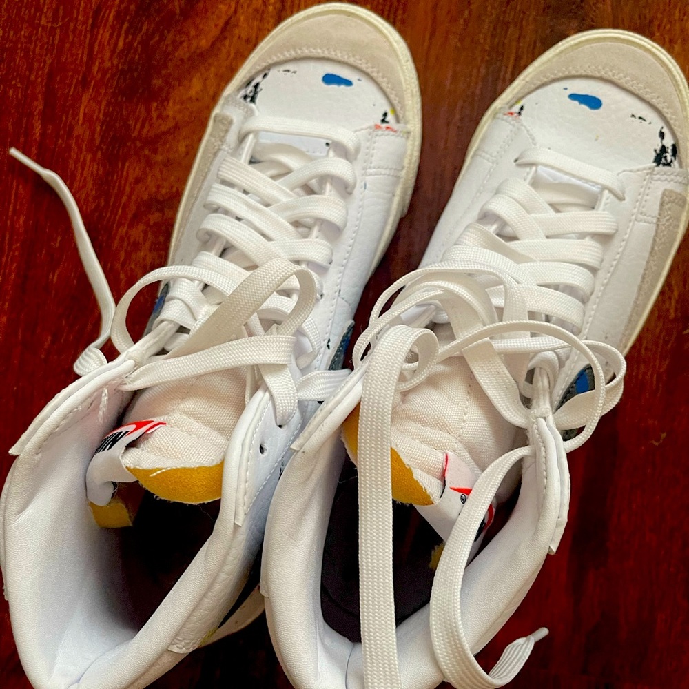 Nike blazers splatter paint high top